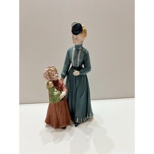 Homco #8812 A Sunday Stroll‎ Victorian Lady And Girl Porcelain Figurine